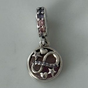 Pandora Moments Glittering Infinity Love & Stars Dangle Charm Retired